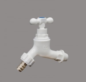 Vòi nhựa tay xoáy nối ống mềm đồng MH - DN 20