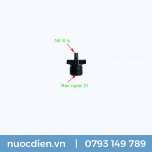 Nối lỗ 6 ly ren ngoài 21 NL-6ly-RN21