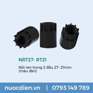 Nối ren trong 2 đầu 27- 21mm (màu đen)