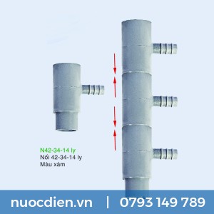 Nối 42-34-14 ly (màu xám)PVC