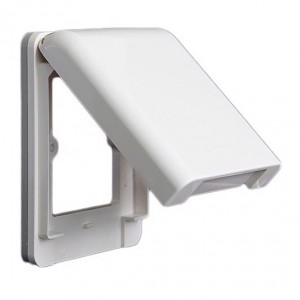 Mặt che mưa chuẩn BS dùng cho công tắc,
có nắp che mưa IP43 WBC8981SW