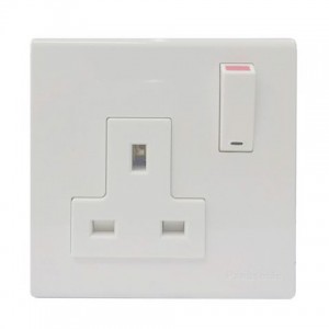 Bộ ổ cắm tiêu chuẩn BS, 250VAC - 13A WEB1111SWK