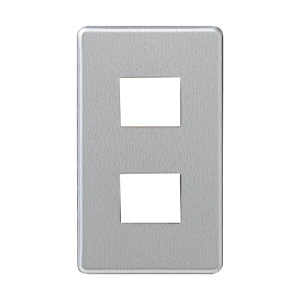 Mặt kim loại nhôm dùng cho 2 thiết bị WEG6502-1