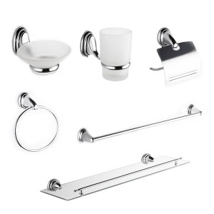 Bộ phụ kiện 6 món bát vuông SUS 304 cao cấp