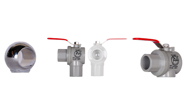 Van co PVC - Tay inox cầu xi