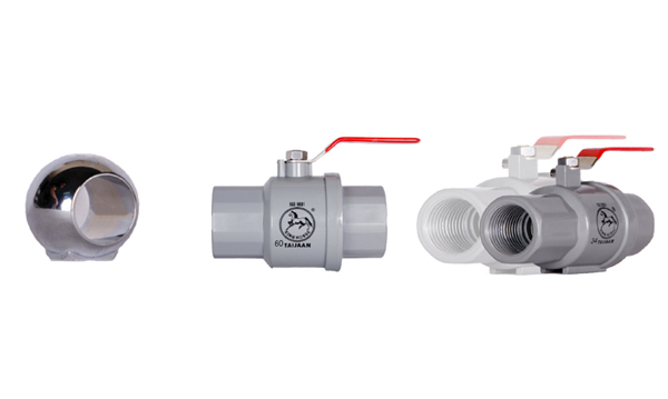 Van PVC tay inox - cầu xi răng trong